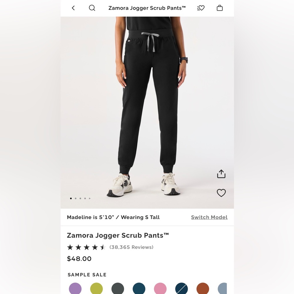 Figs Technical Collection Jogger Pants in Black